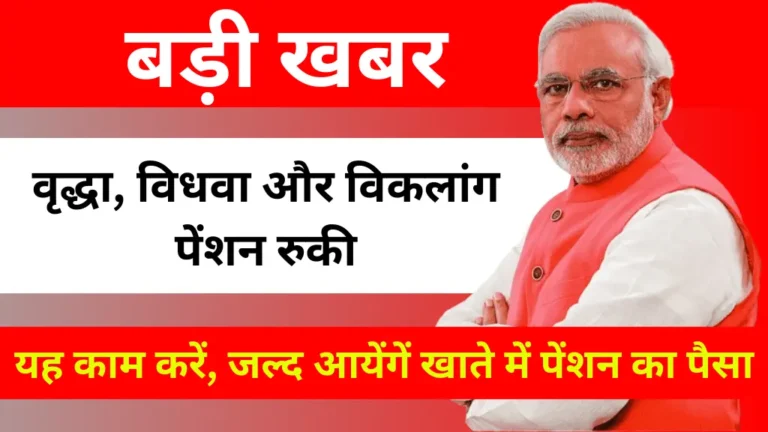 बड़ी खबर! वृद्धा, विधवा और विकलांग पेंशन रुकी, जानें क्यों नहीं आया पैसा