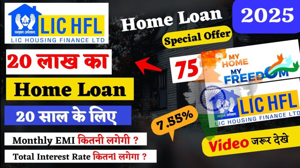 LIC Housing Finance Home Loan 2025: 20 लाख रुपये के होम लोन की EMI ₹17,285, जानें पूरी जानकारी