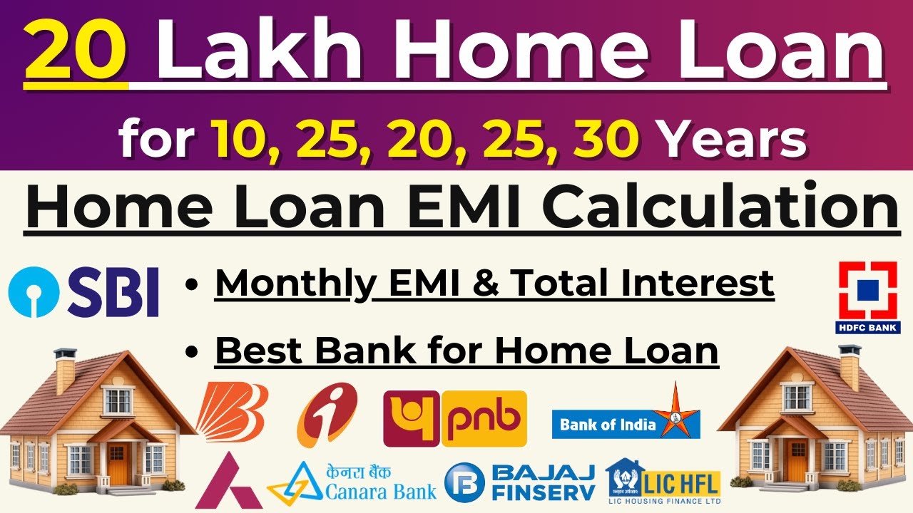 Home Loan Interest Rates 2025: सभी बैंक से 20 लाख का होम लोन लेने पर कितनी आएगी EMI, जानें पूरी जानकारी