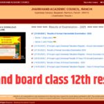 JAC Jharkhand Board 12th Result 2025